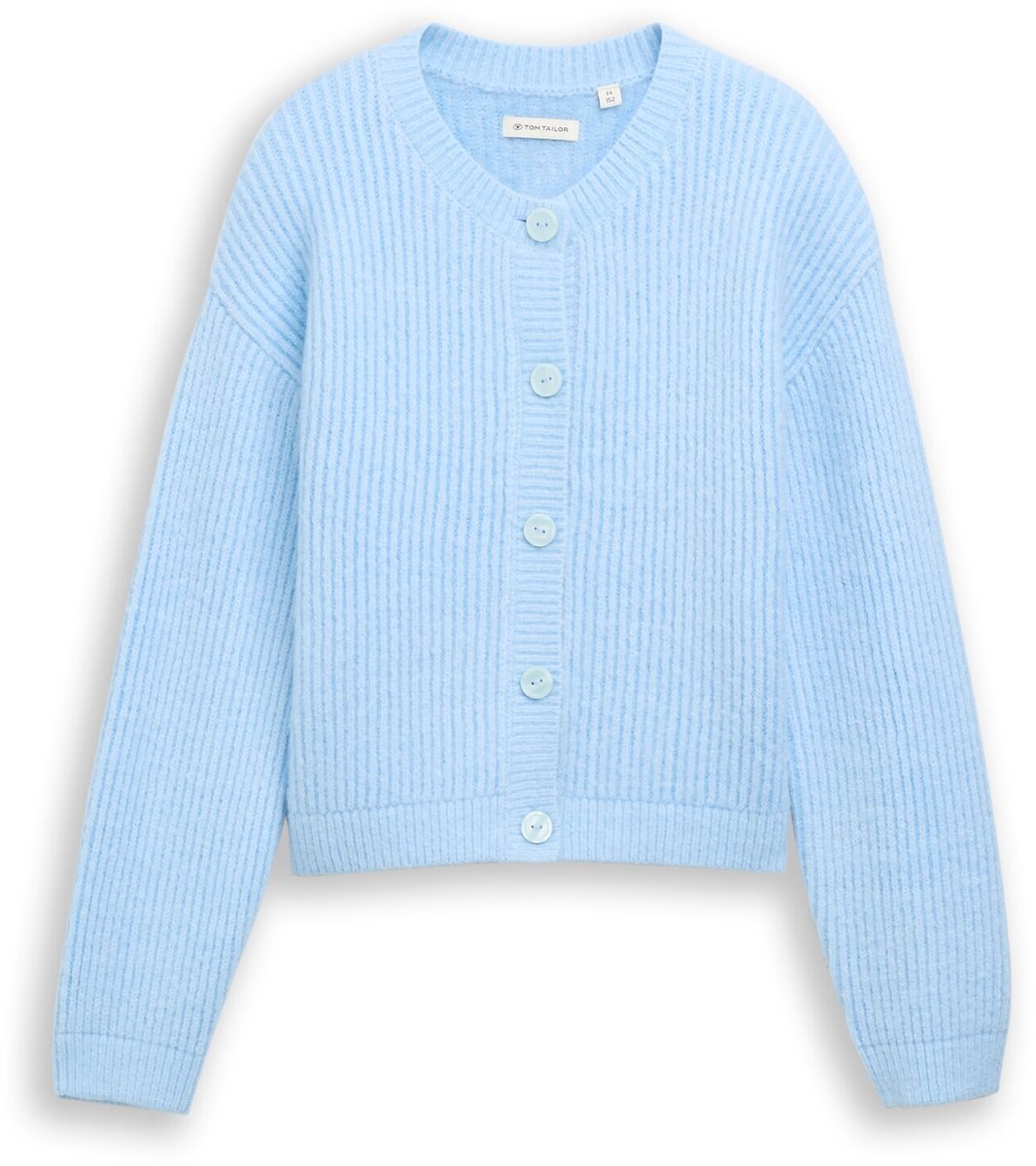 Tom Tailor - Gezellig vest met ronde hals - Maat 140 - light cloudy blue