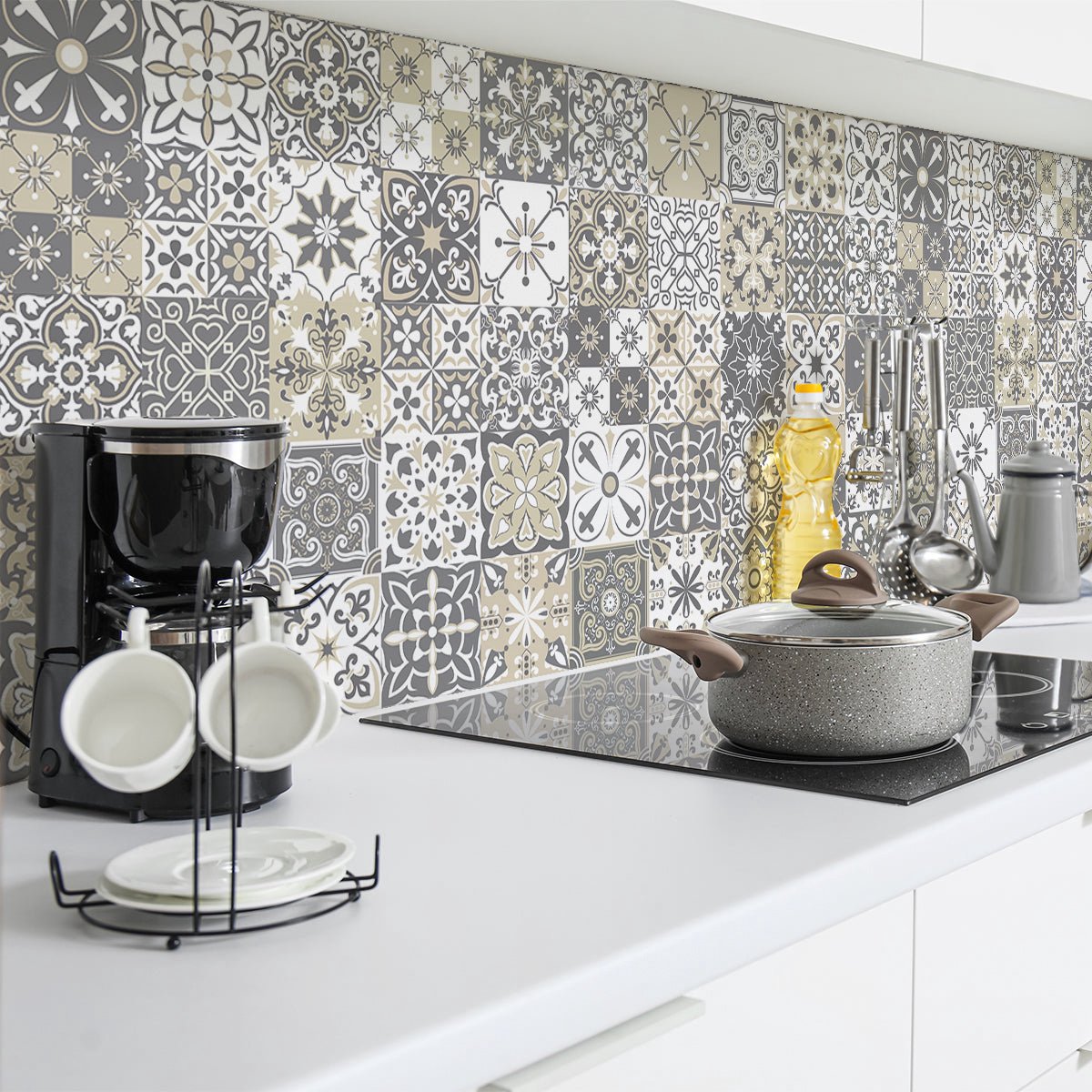 Ambiance Sticker Zelfklevende spatwandsticker - MARIALLA TILES - 60x100cm Multi color