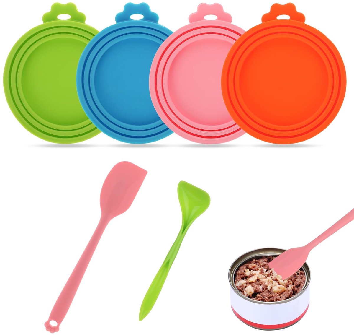 Solidchoice - Set van 6 Herbruikbare Deksel voor Huisdierenvoerblikken