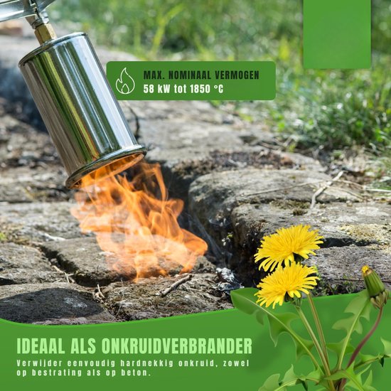 Ploutos® Onkruidbrander - Onkruidbrander Gas - Krachtige Gas Onkruidbrander - Zilver - 90cm x 25cm x 30cm\ van Ploutos — afbeelding 4