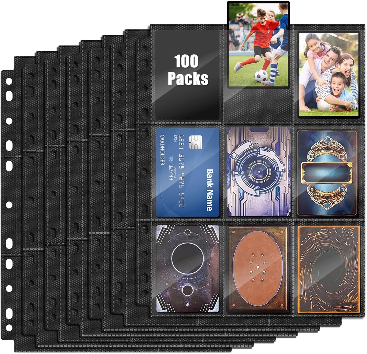Solidchoice - 1800 Compartimenten Dubbelzijdig Fotoalbum voor Verzamelkaarten