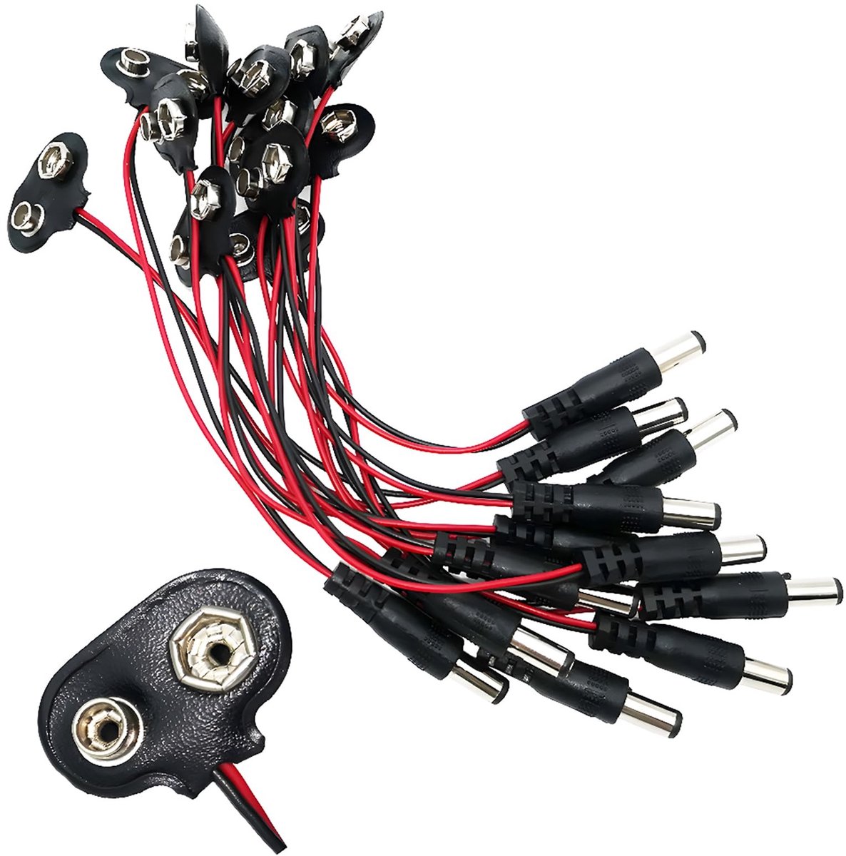 Solidchoice - 12 Stuks Accuclip Aansluiting voor 9V DC Batterij