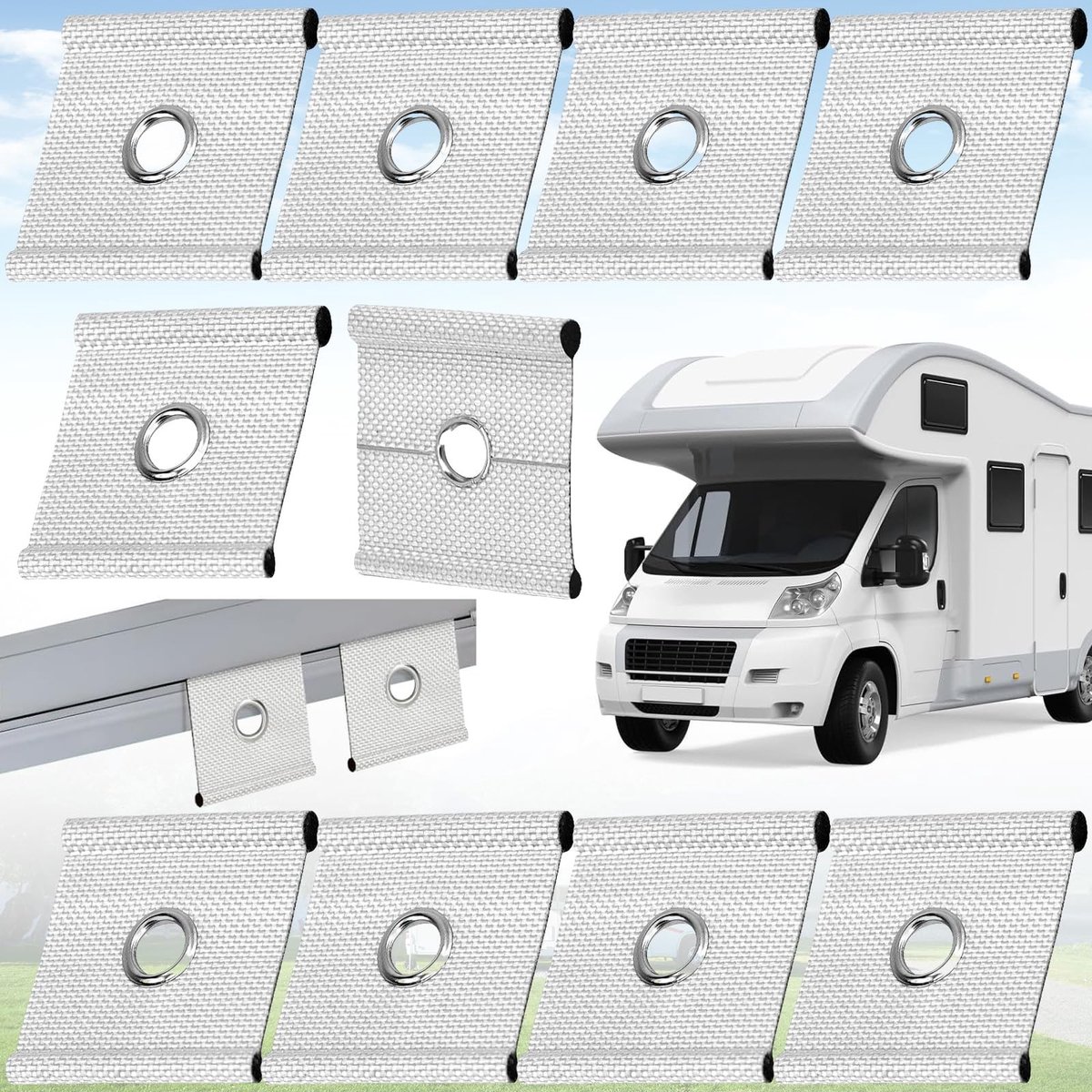 Solidchoice - 10 Stuks Haken voor Leidingstrip voor Kampeertenten en Luifels