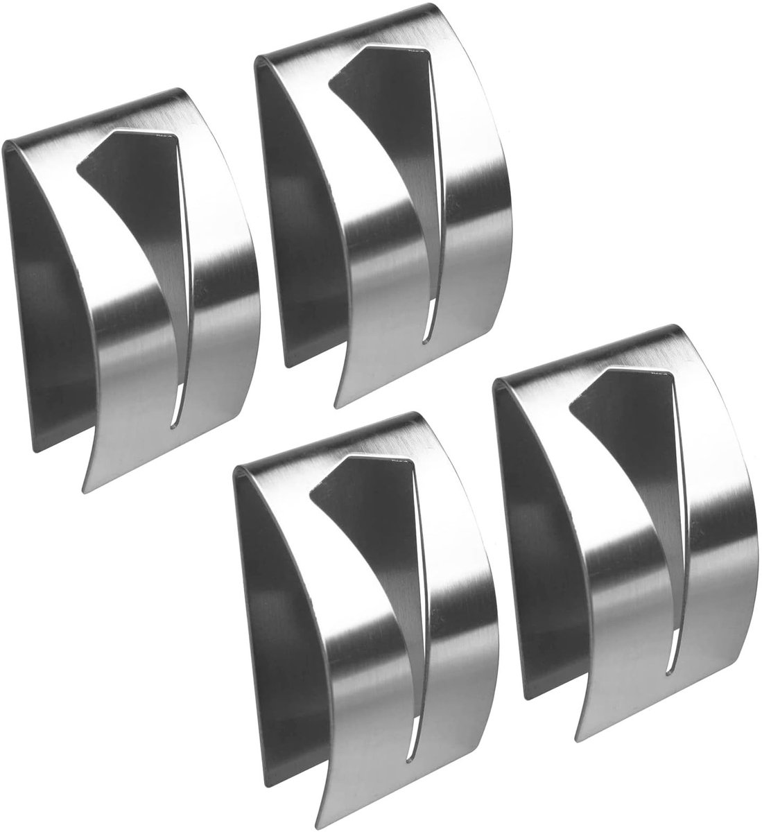 Solidchoice - Zelfklevende Handdoekhaken Set van 4 Stuks in RVS
