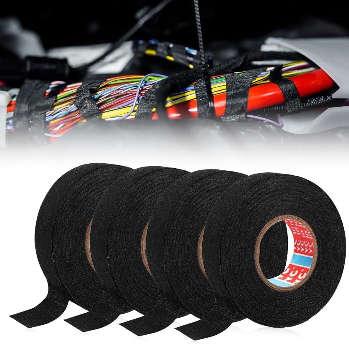 Solidchoice - 4 Stuks Auto Textieltape voor Elektrische Toepassingen