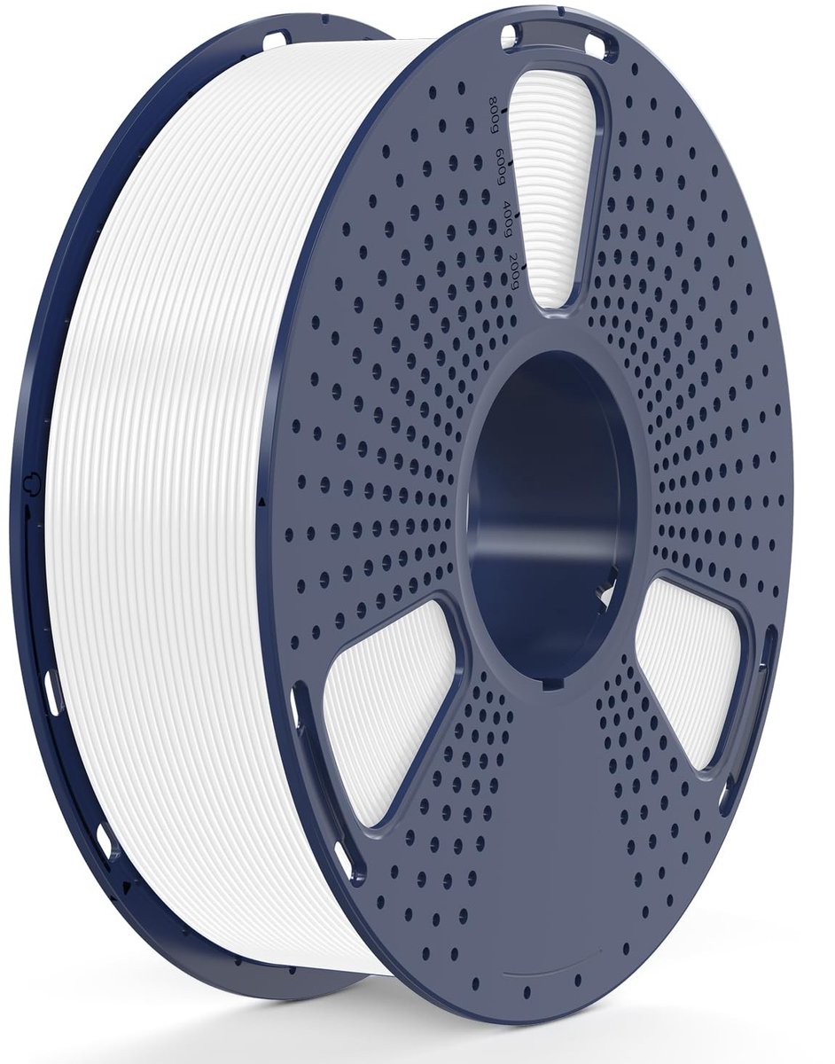 Solidchoice - PETG 3D-filament 1,75 mm, Hoge Snelheid voor 3D-printers, Wit