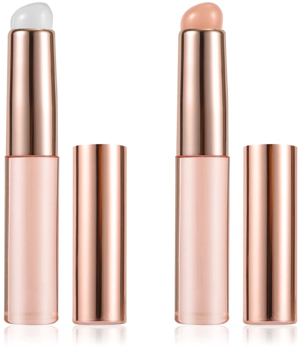 Solidchoice - 2 Stuks Siliconen Make-Upborstels voor Lippen en Concealer