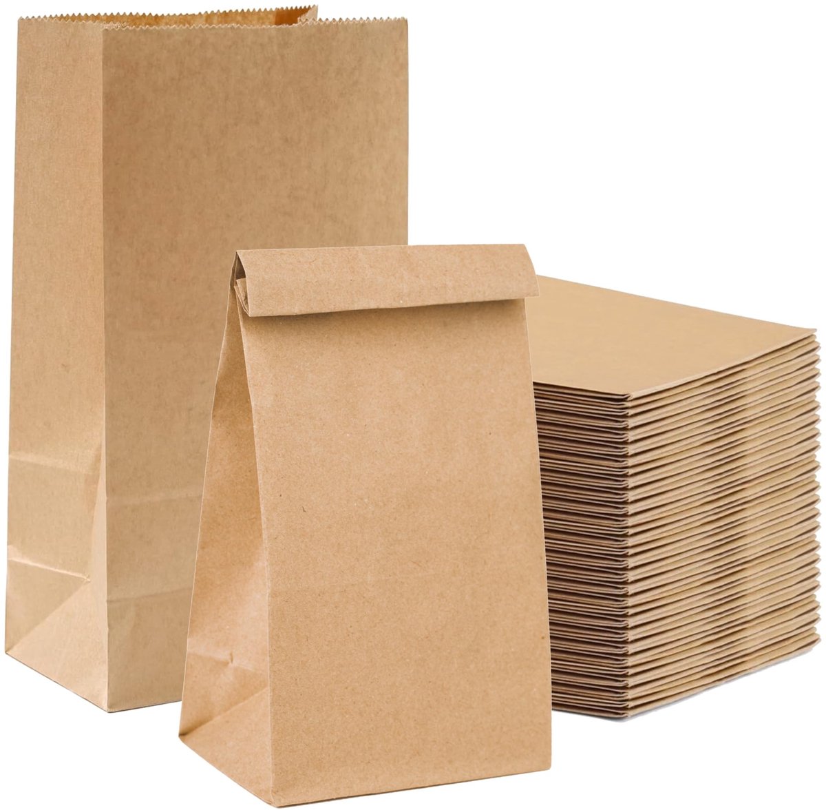 Solidchoice - 50 Duurzame Kraftpapieren Zakjes 21 x 14 cm voor DIY