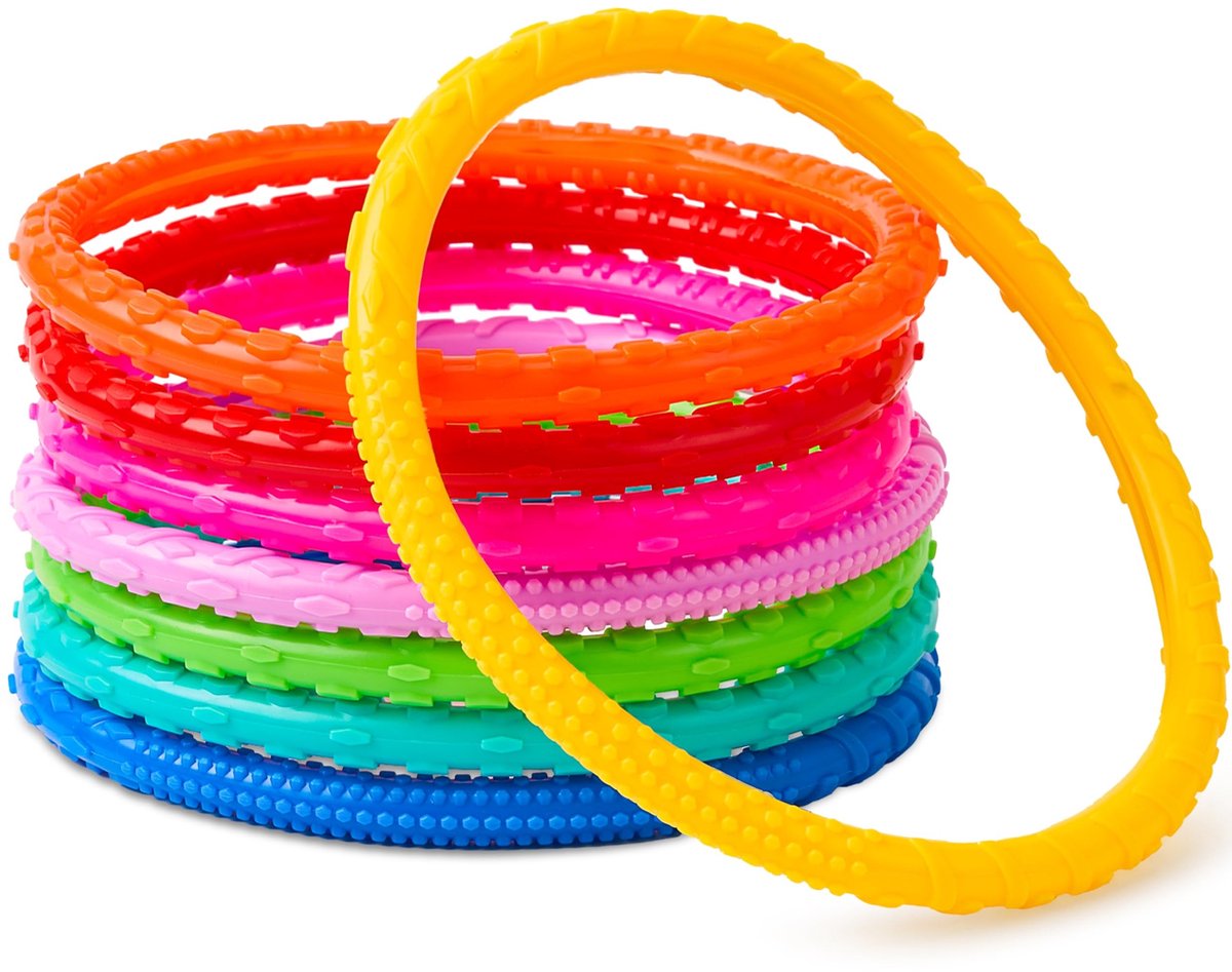 Solidchoice - 8 Kleurrijke Duikringen voor Kinderen, Onderwater Speelgoed