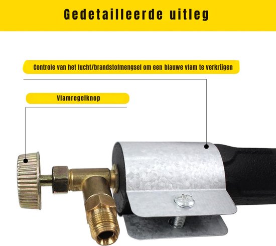 QUOVO® Wokbrander - Kookbrander - Wok Brander – Met 1.5 Meter Slang en 50mbar drukregelaar - Propaan/Gas - Voor Buiten – 4 Potige Gaskoker - Camping Kooktoestel – Zwart - 40cm x 40cm x 17cm — afbeelding 5