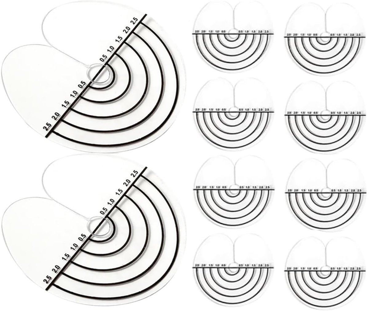 Solidchoice - Set van 10 Haarverlengingssjablonen met Schaalverdeling