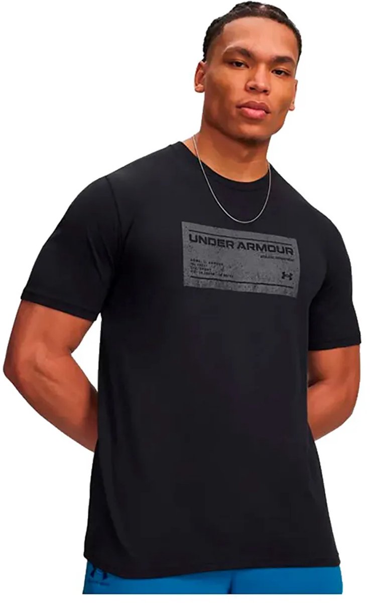 Under Armour Box Label T-shirt Met Korte Mouwen Zwart L / Regular Man