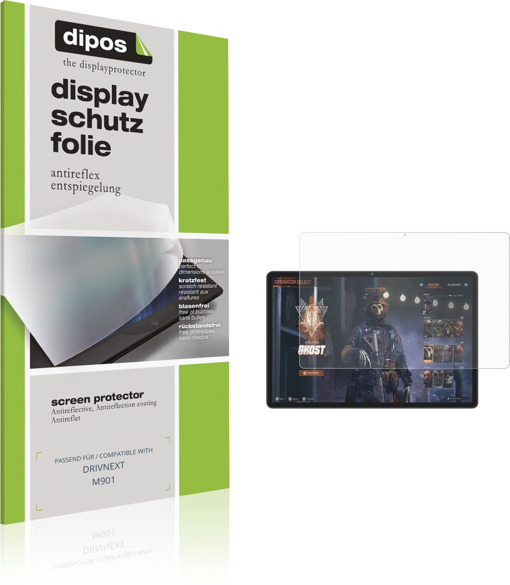 dipos – 2x Matte Beschermfolie geschikt voor DRIVNEXT M901 | Krasbestendige & antireflecterende Screenprotector Ultra-Thin