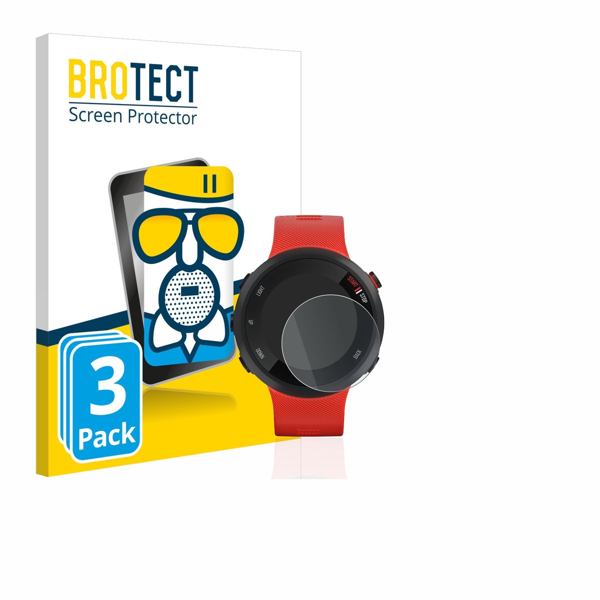 BROTECT - Screenprotector voor Garmin Forerunner 45 - Folie Beschermfolie Beschermglas matte 3 Stuks