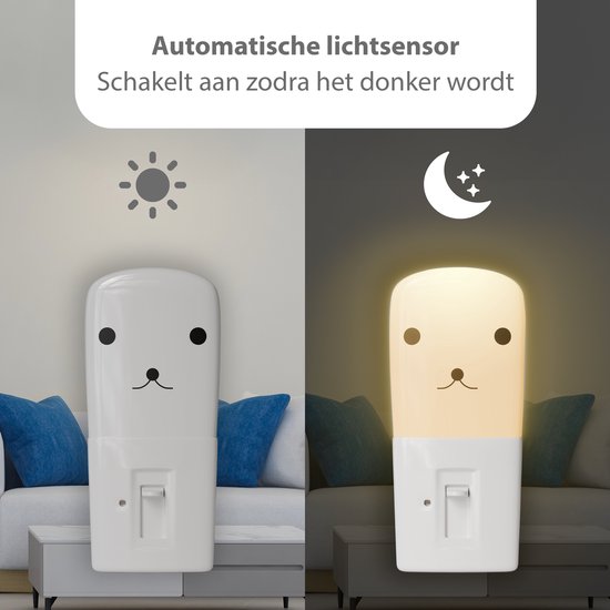 Liefjes & Co Nachtlampje Kinderen Dimbaar - Baby - Automatische Lichtsensor - Met Stopcontactbeschermers - 4 Stuks van Liefjes & Co — afbeelding 3
