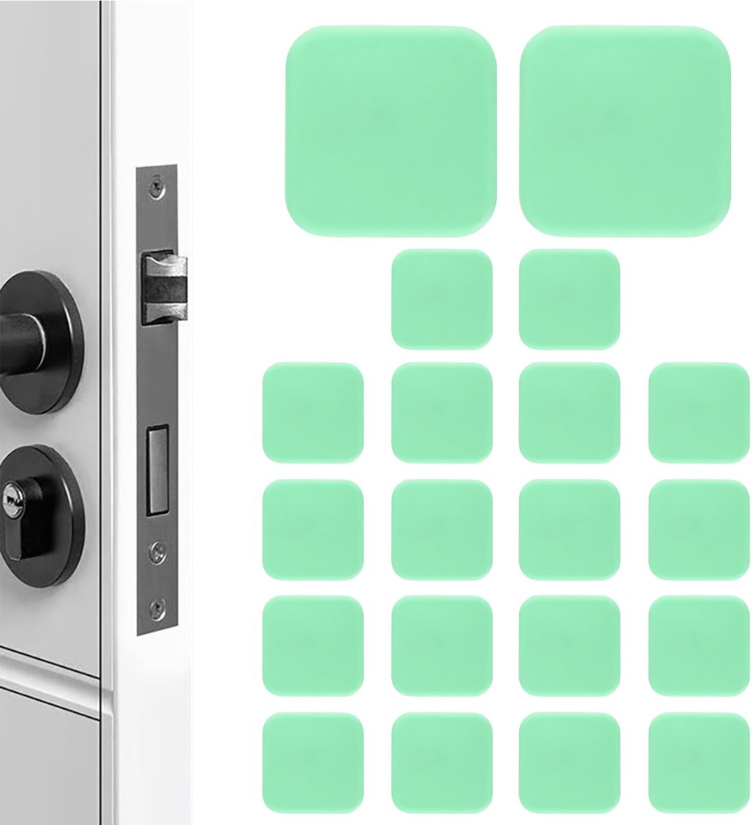 Solidchoice - Set van 20 Siliconen Deurstoppers voor Wandbescherming