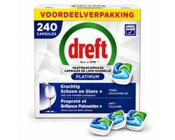 Dreft Platinum P Vaatwascapsules - 240 stuks - All-in-One Voordeelverpakking
