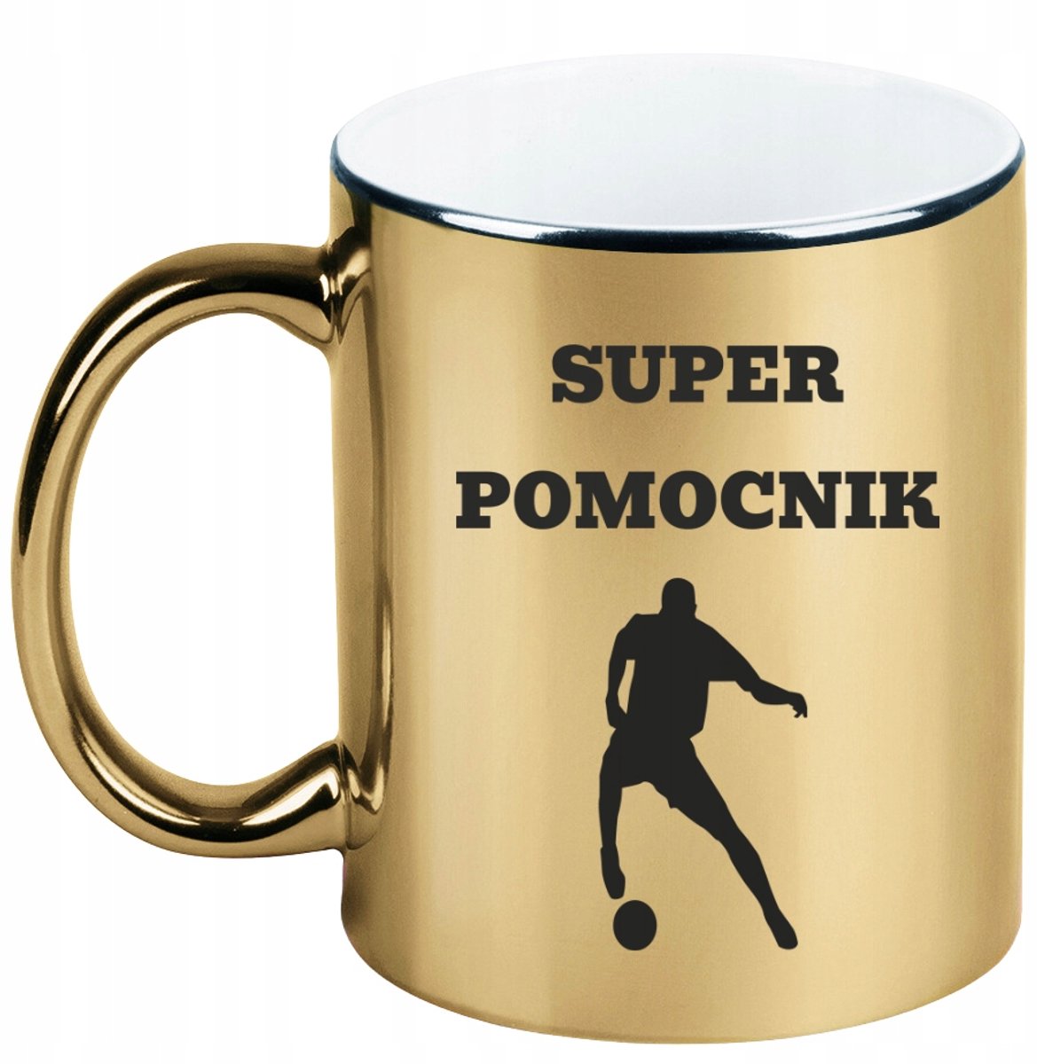 Gouden Mok Voetbalfan Cadeau met Naam - 330 ml