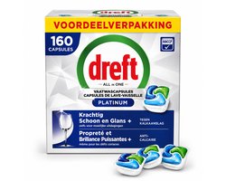 Dreft Platinum P Vaatwascapsules - 160 stuks - All-in-One Voordeelverpakking