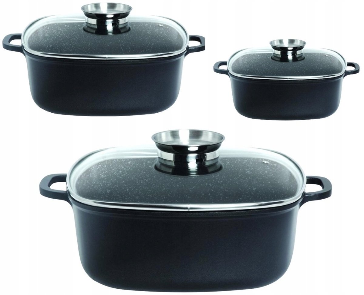 Granit Kookpan met Deksel 24cm 4.4L - Geschikt voor Inductie