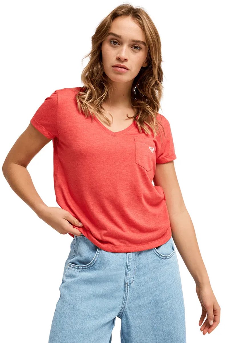 Roxy Laguna T-shirt Met Korte Mouwen L Vrouw Hibiscus