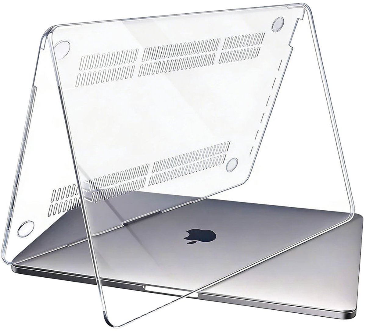 Casemania Hoes Geschikt voor MacBook Pro 16 inch - Transparant - Hardcase Laptop Cover Geschikt voor Apple MacBook Pro 16 inch M5 M4 M3 M2 M1 A3429 A3428 A3403 A3186 A2991 A2780 A2485 met Ventilatie-openingen