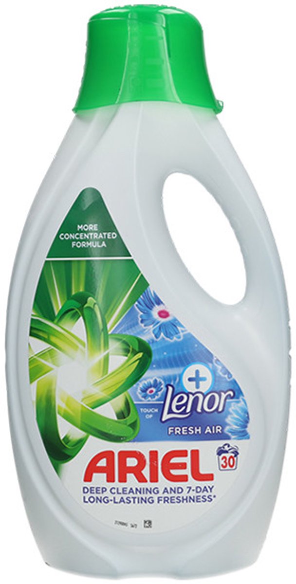Ariel + Lenor Fresh Air Vloeibaar Wasmiddel – 30 wasbeurten