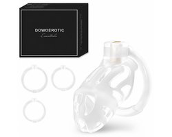 DOWO® - Kuisheidskooi - Peniskooi - Kuisheidskooi voor Mannen - Chastity cage - ABS - Transparant - 3 Maten