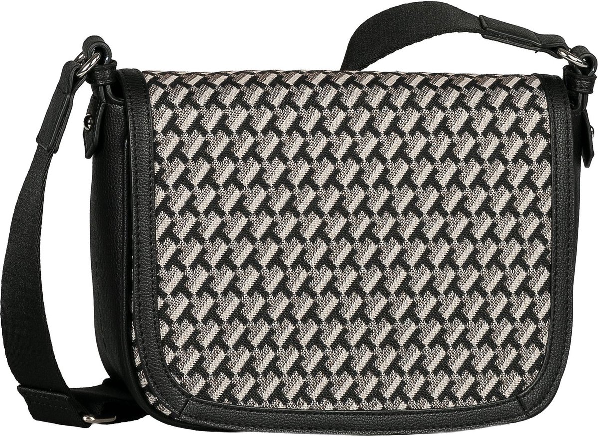 TOM TAILOR schoudertas Lanika Saddle Bag Mixed Black veelkleurig