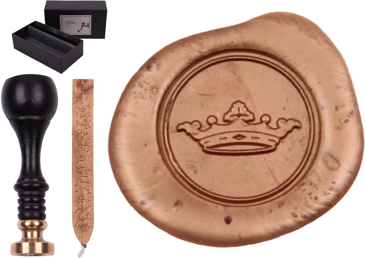 Solidchoice - Zegelset met Gravure en Zegelwas in Geschenkdoos