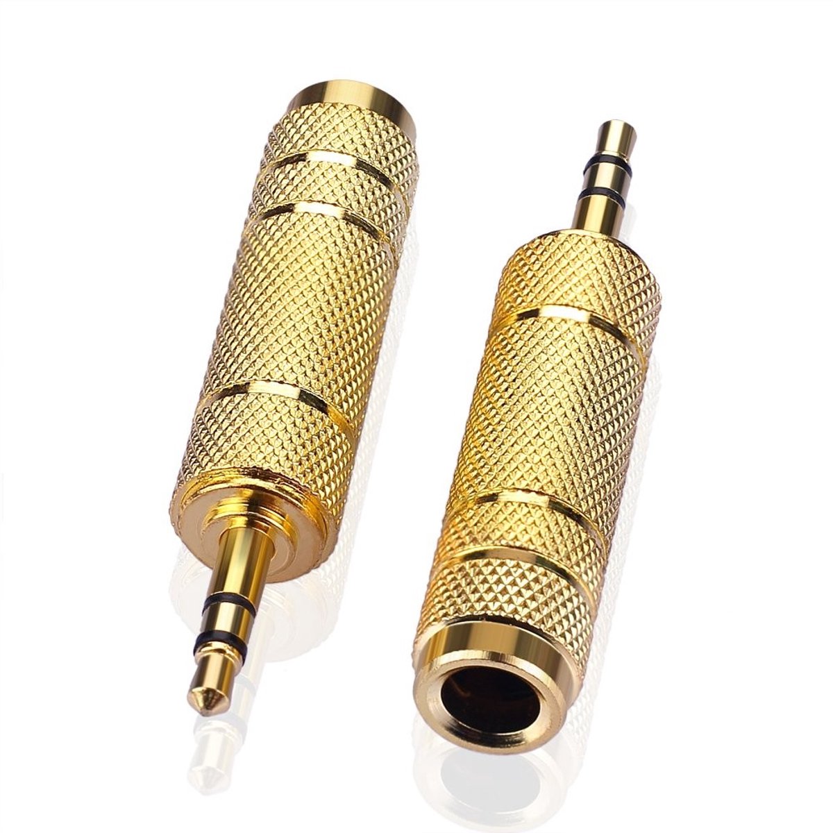 Solidchoice - Set van 2 Jackplug Adapters 3,5 mm naar 6,3 mm