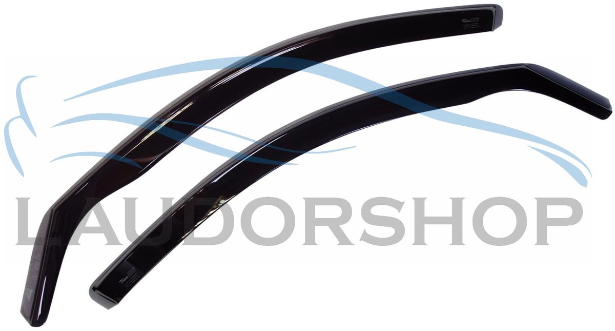 Zijwindschermen set donker a 2 stuks tbv voordeuren L+R - passend op 5 deurs model - Rover 400 / Rover 45 & MG ZS 4&5 drs, pasvorm merk Team heko