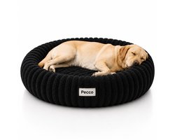 Pecco Orthopedische Hondenmand 100 cm - Grote Hond - Traagschuim - Extra Dik Gevuld - Wasbare Hoes - Dubbelzijdig Kussen - Zwart