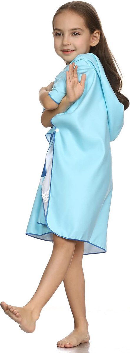 Kid Hooded Beach Towel for Girls Boys Toddlers Pool Swimming Towel with Hood Bath Towel with Hat (Sealife, M 6665cm) - ShopVlot