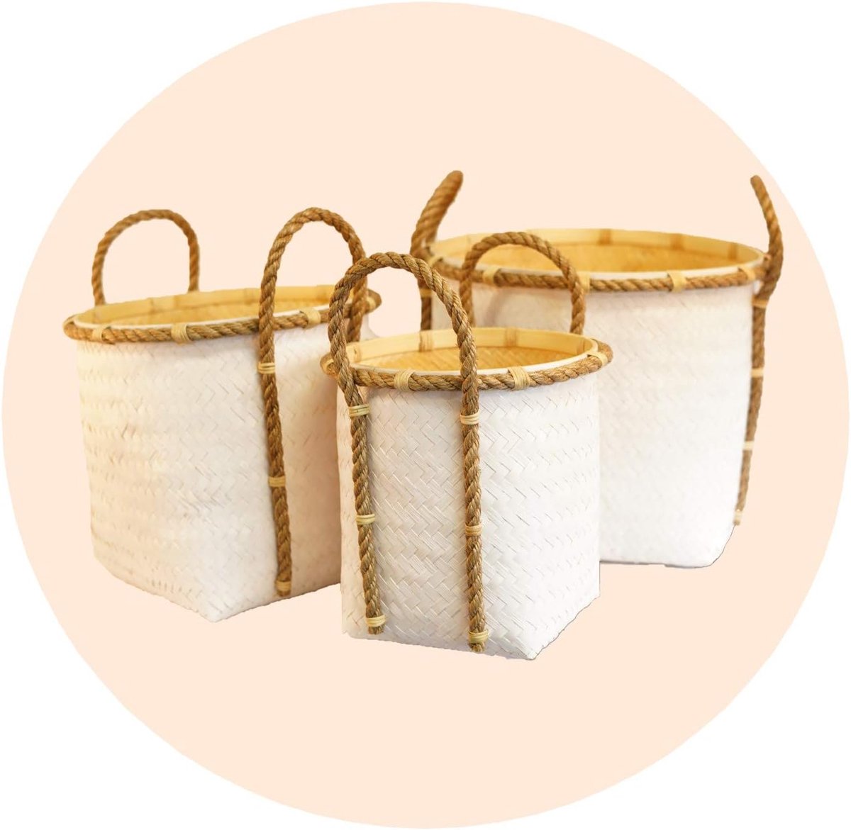 Nusa Originals - High Basket Set - Handmade - Set of 3 - ShopVlot