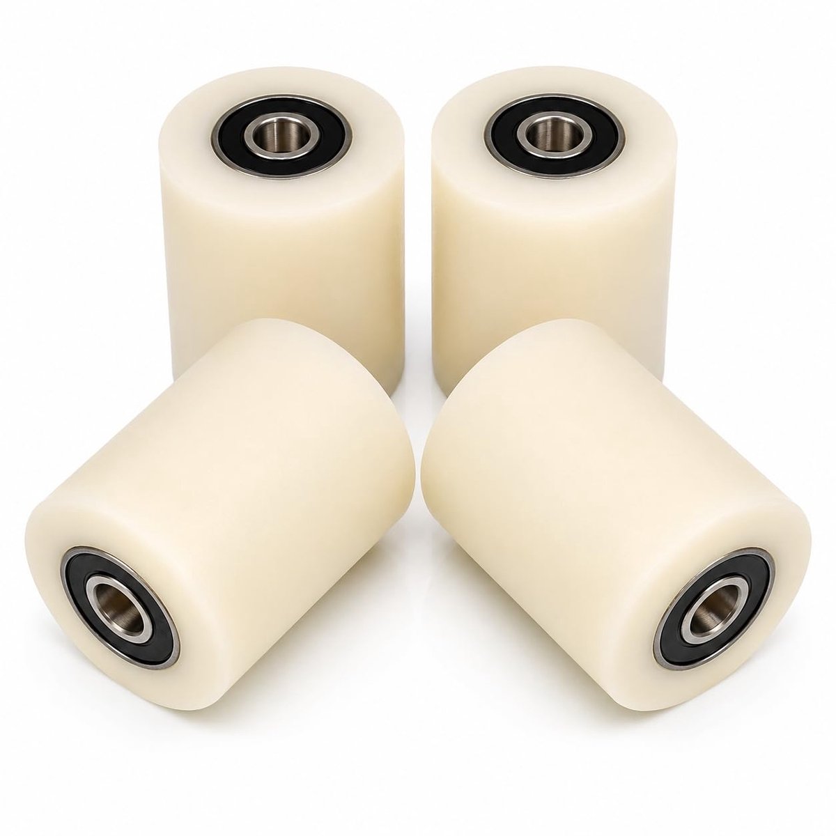 4 rolls of nylon polyamide, 4 cm diameter, 50 cm wide, 0.8 cm bearings, precisely manufactured in the EU (40-50-8) - ShopVlot
