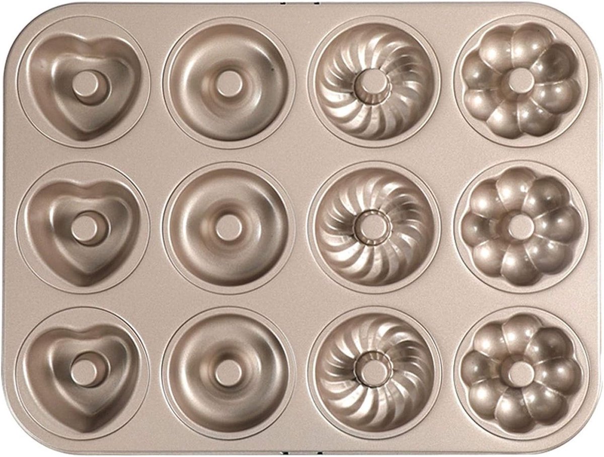 Non-stick Donut Baking Tin/Cake Mold Baking Tin/Carbon Steel Donut Mold, Suitable for Kitchen Making, Donuts, Cookies - ShopVlot