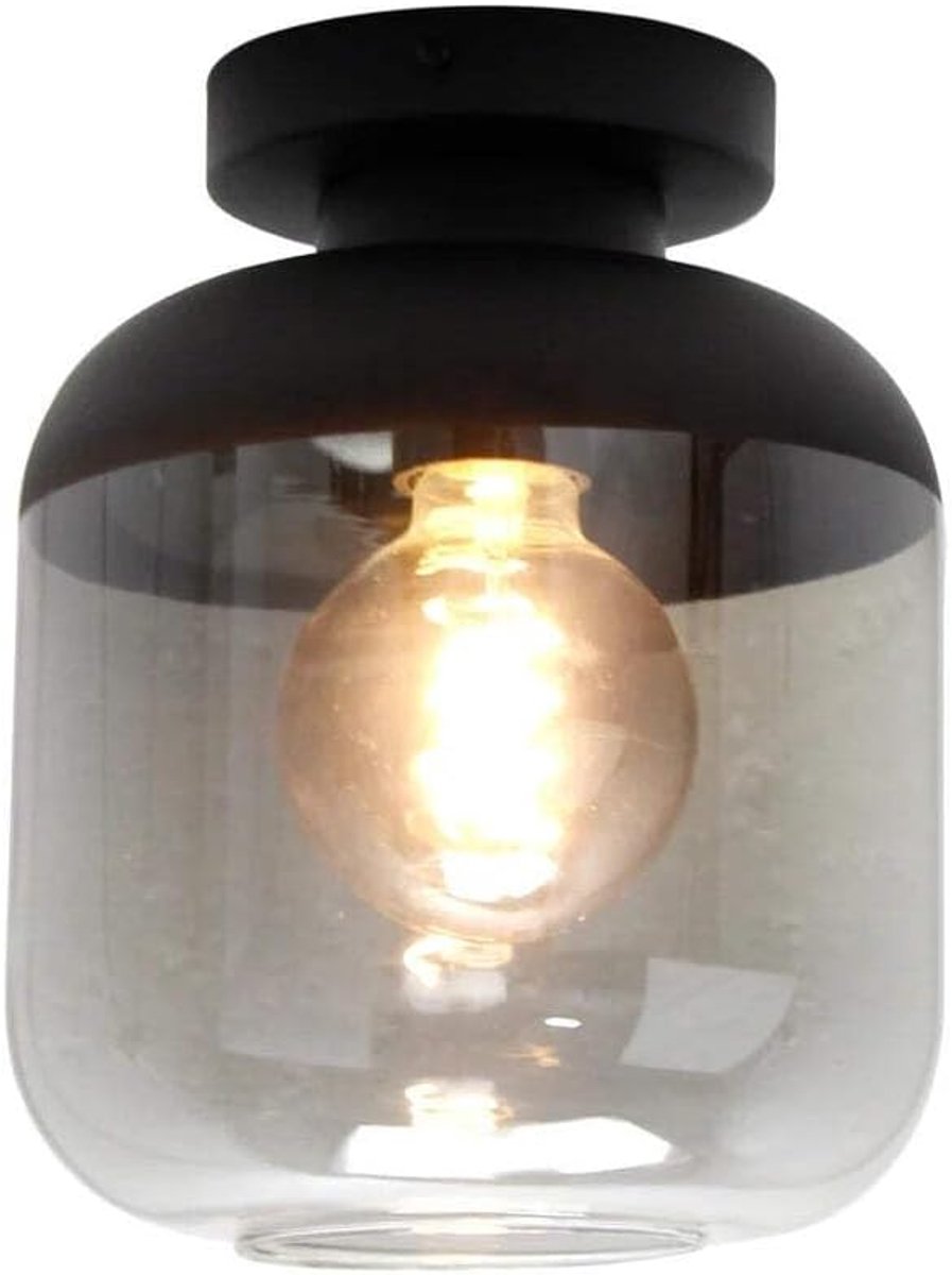 Specchio Opaco Ceiling Lamp – 1 light – Ø21 cm - Black - Glass - ShopVlot