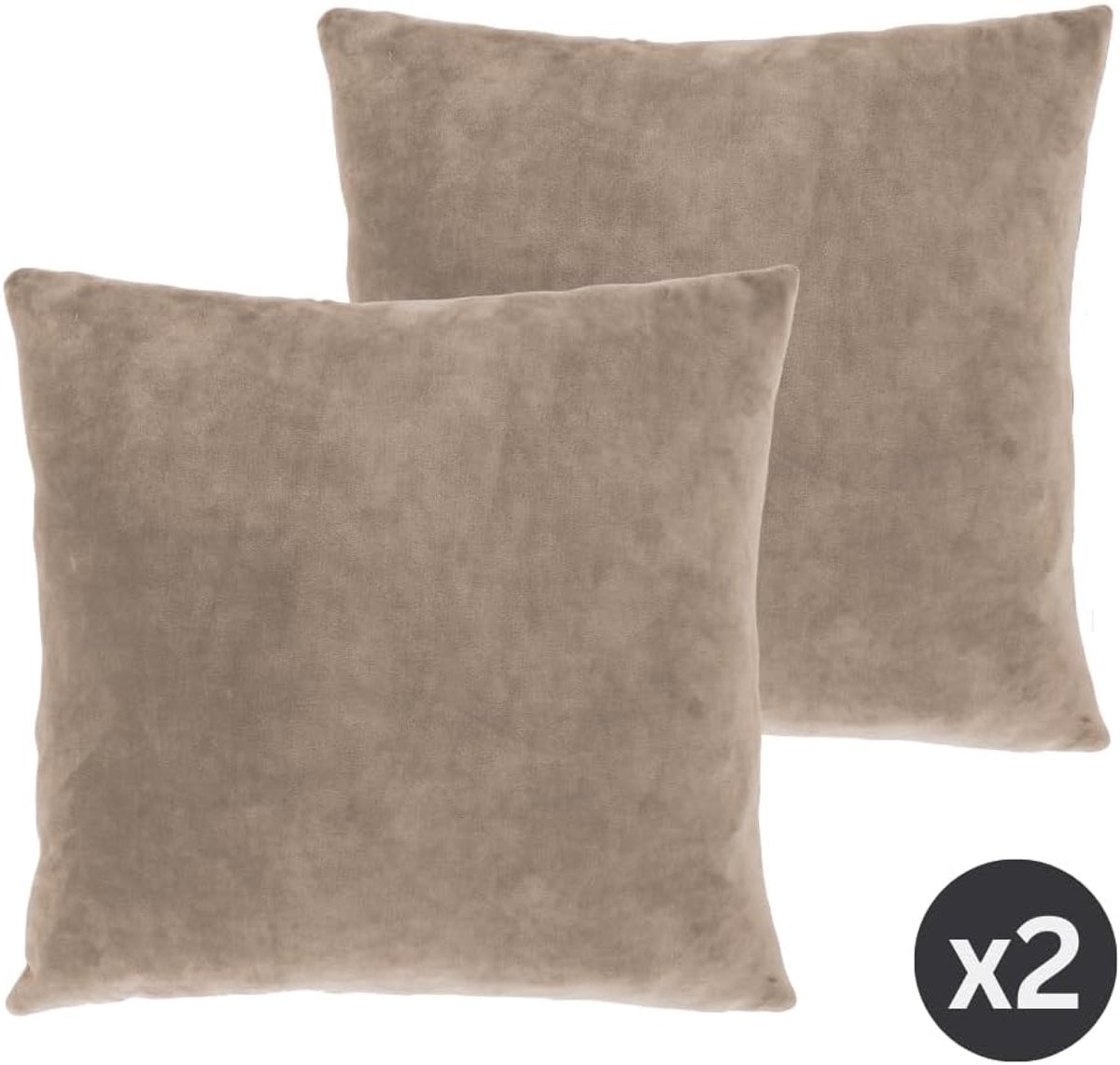 Tiseco Home Studio - Cushion (filled) MARSHMALLOW - SET/2 - polyester - teddy filling - super soft - Square - ShopVlot
