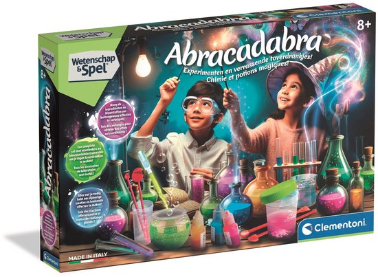 Clementoni Abracadabra Toverdranken Laboratorium - Scheikunde Proefjes Experimenteerset met Mini Ketel - Wetenschap en Spel voor Kinderen vanaf 8 Jaar