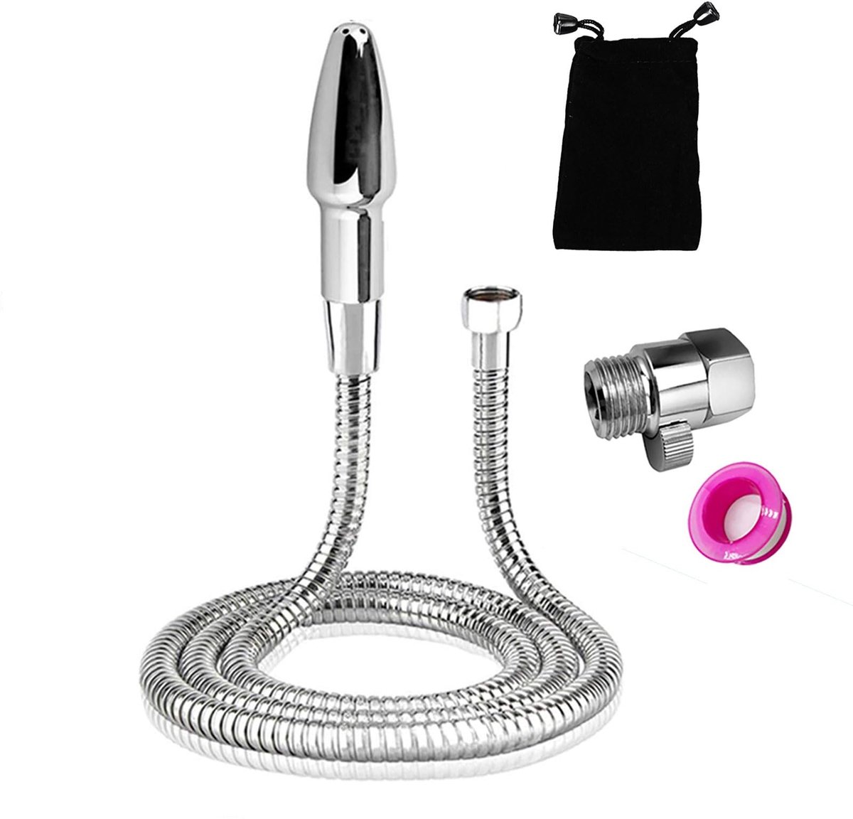 Solidchoice - Aluminium Doucheset met Enema Douche en Slang