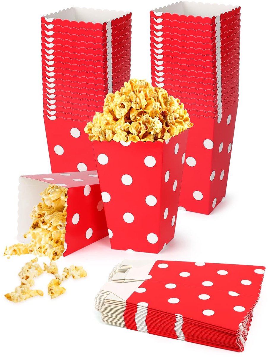 Solidchoice - 40 Stuks Mini Popcorn Dozen voor Feesten en Evenementen