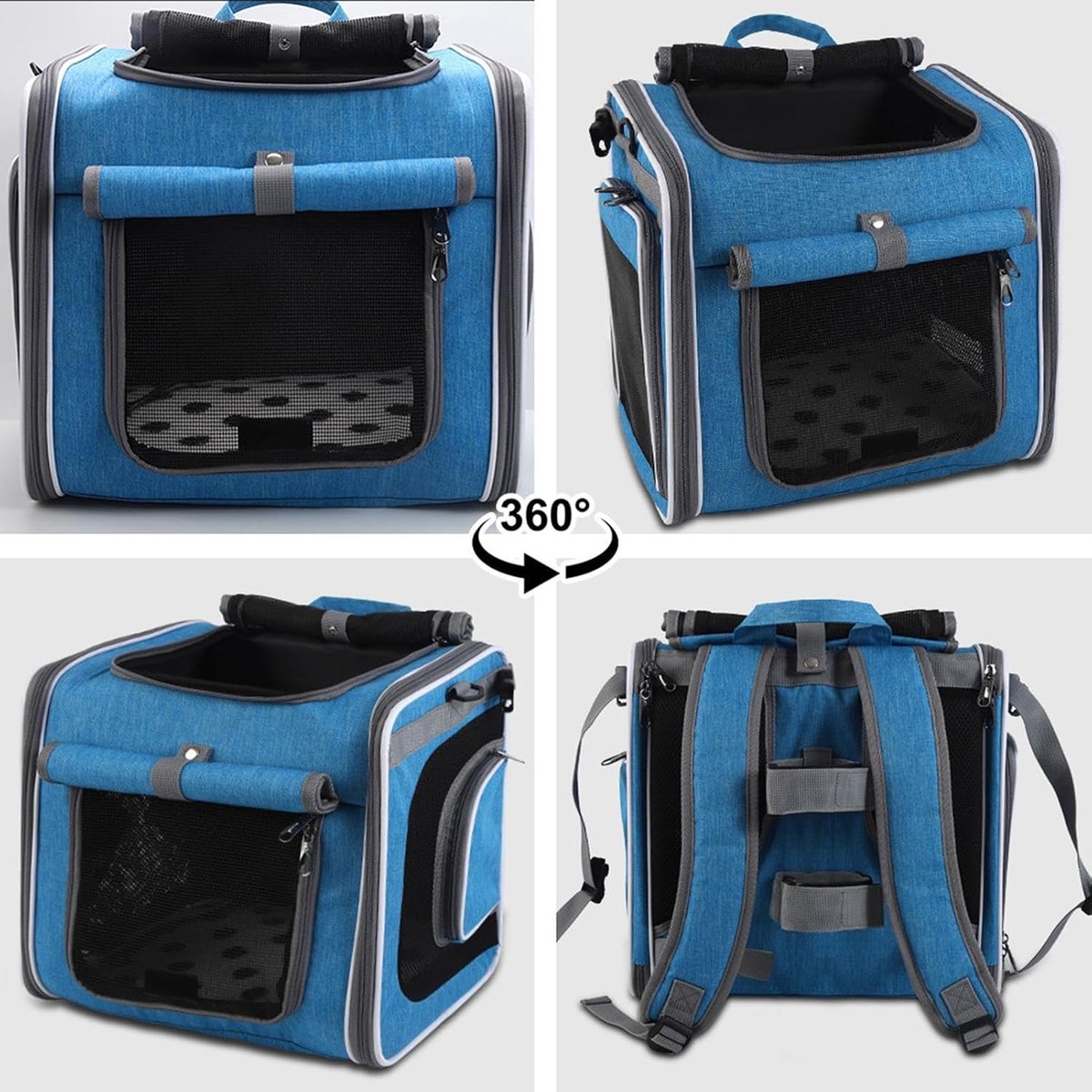 Hondenmand Fiets - Fietsmand Hond - Reizen met Huisdier - Ventilatie en Uitbreidbaar - 37x34x12 cm - Uniek
