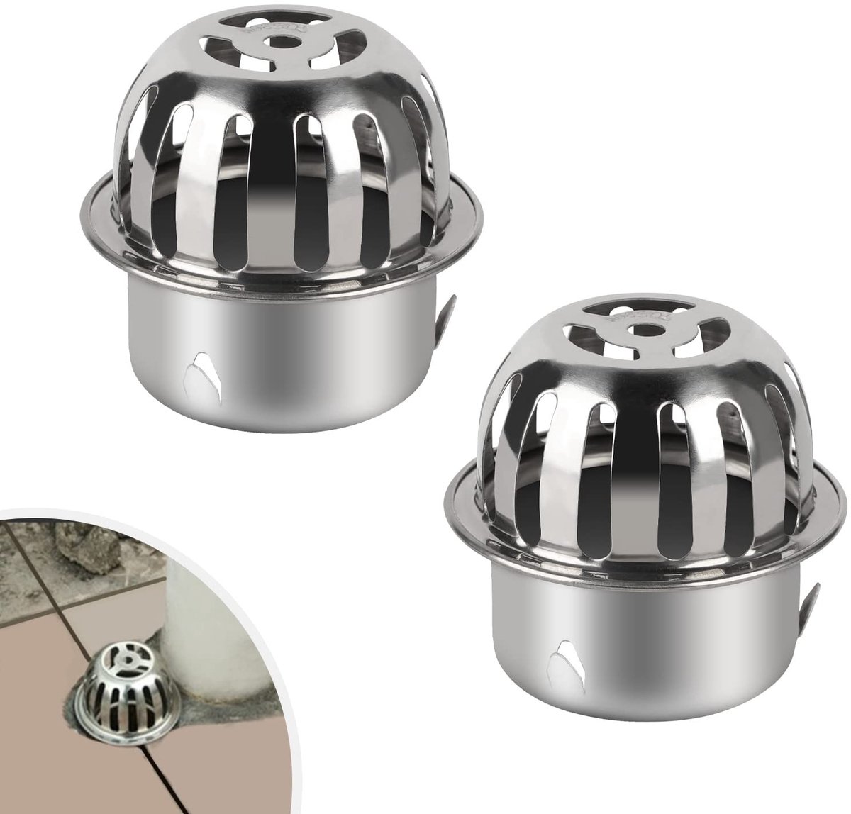 Solidchoice - Set van 2 RVS Gootbeschermers voor Dakgoten