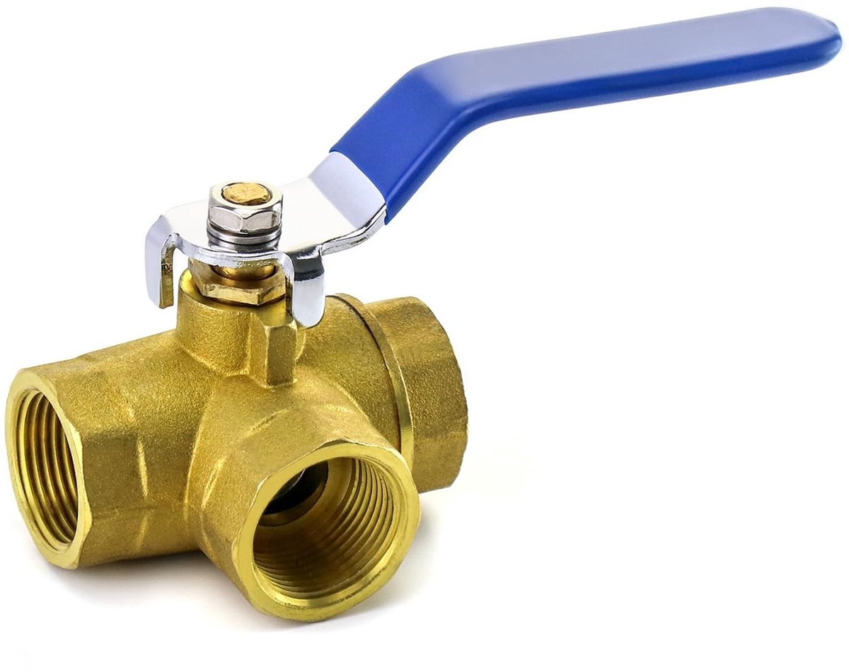 Solidchoice - Drieweg Waterleidingkogelkraan van Messing