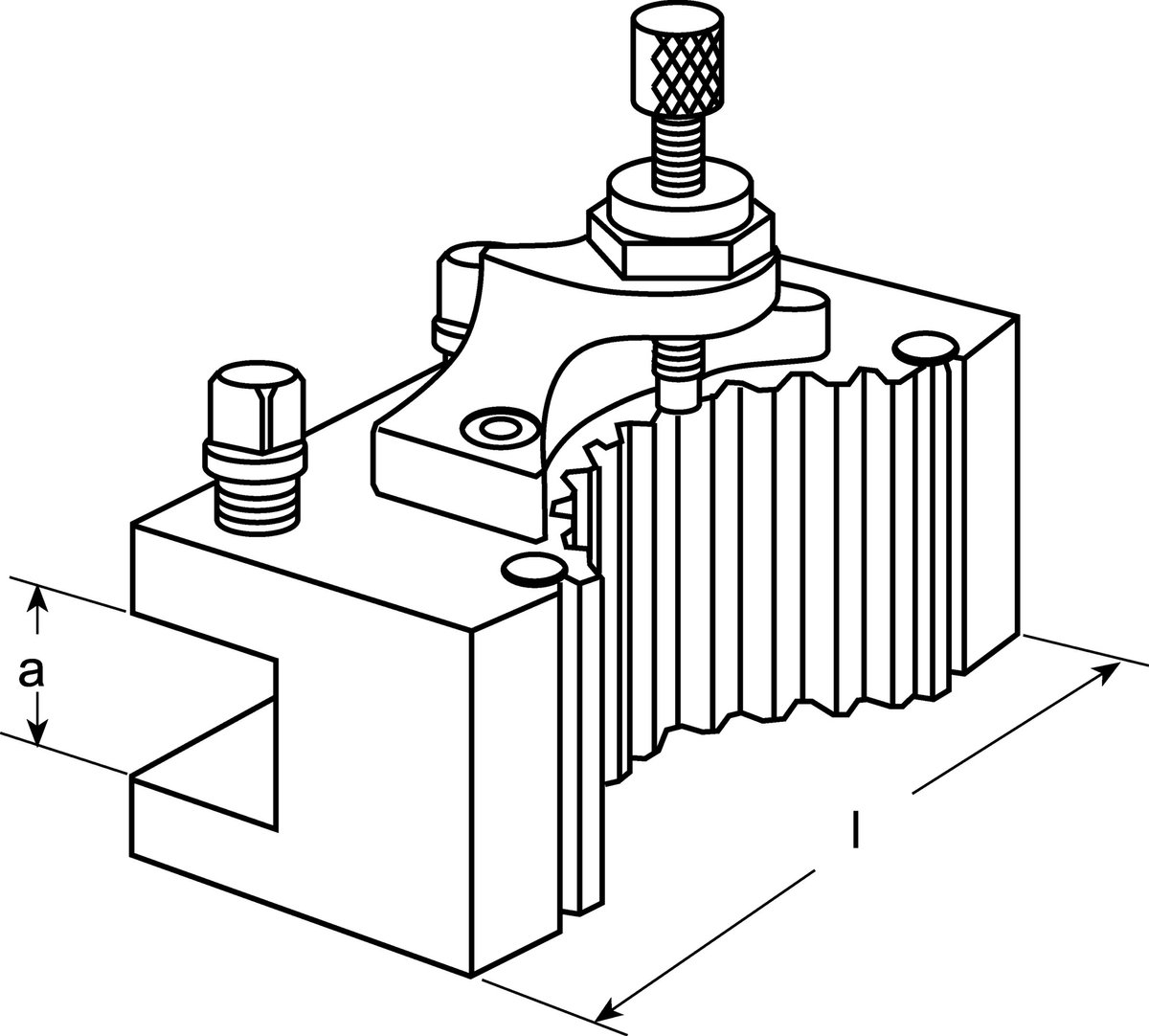 Wisselhouder f.Staalhouderkop C f.Draaibeitels Span-H.40mm TECWERK