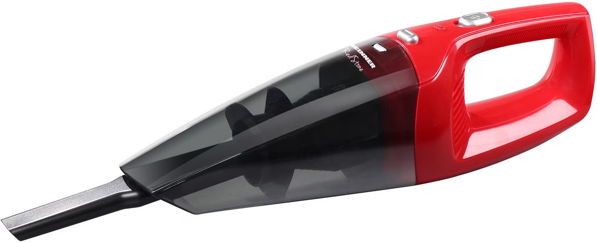 Heinner Handstofzuiger – 45 W – Zuigkracht 2,3 kPa – Nat & Droog – Gebruiksduur >20 min – Stofreservoir 550 ml – Wandhouder – Rood