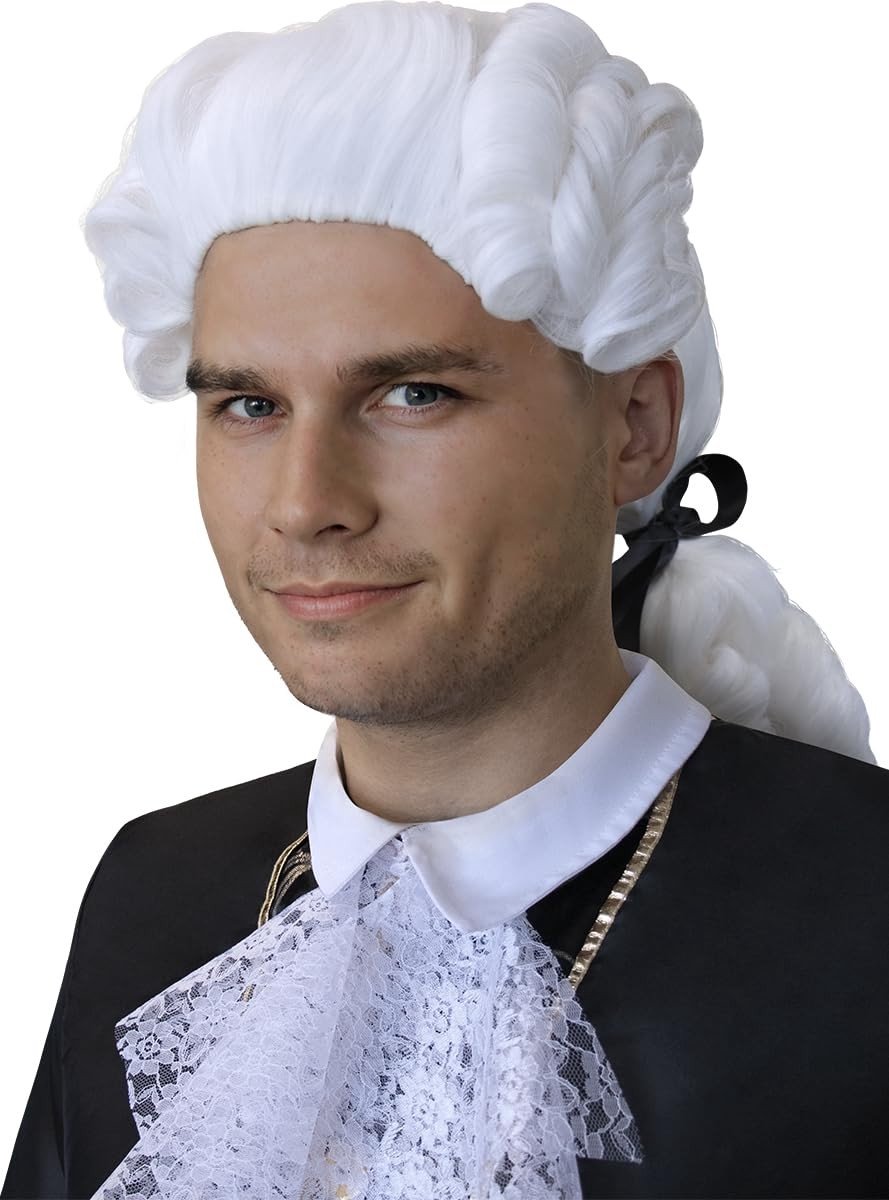 Solidchoice - Barokke Pruik voor Mannen, Wit