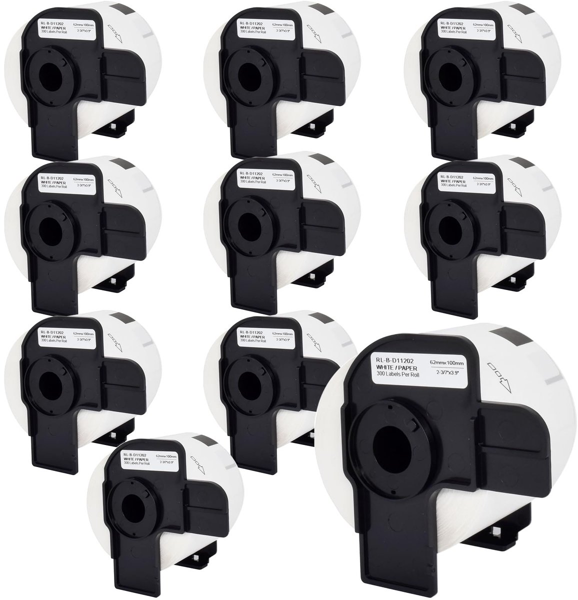 Solidchoice - 10 Rollen Wit Adreslabelrollen 62 mm x 100 mm Compatibel met QL Labelprinter