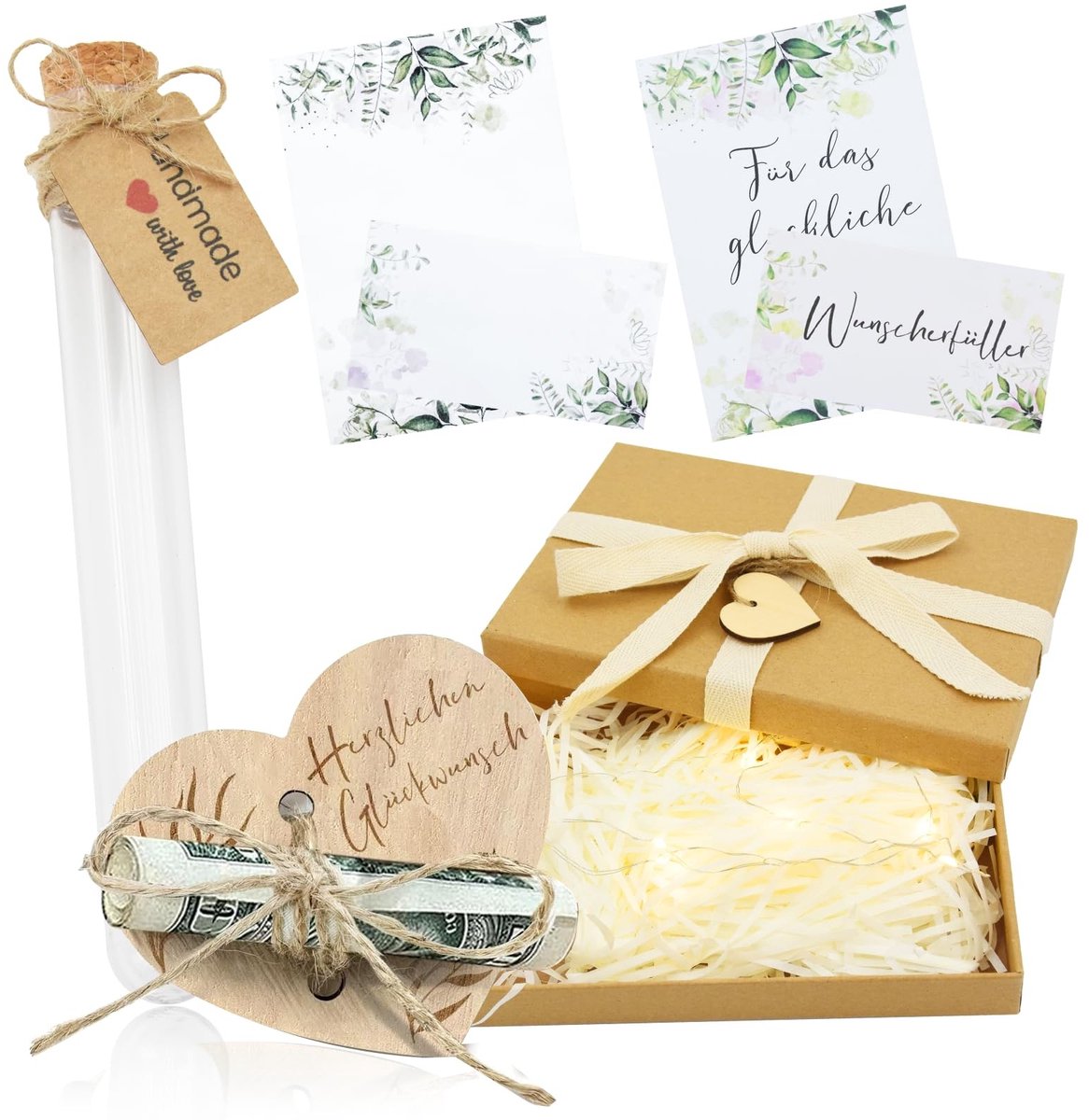 Solidchoice - Set van 11 Creatieve Geschenkdozen voor Bruiloft met Decoratieve Accessoires